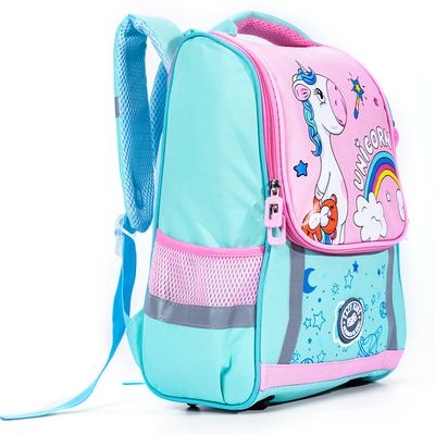 Eazy Kids School Bag Unicorn Wt Trolley - Green